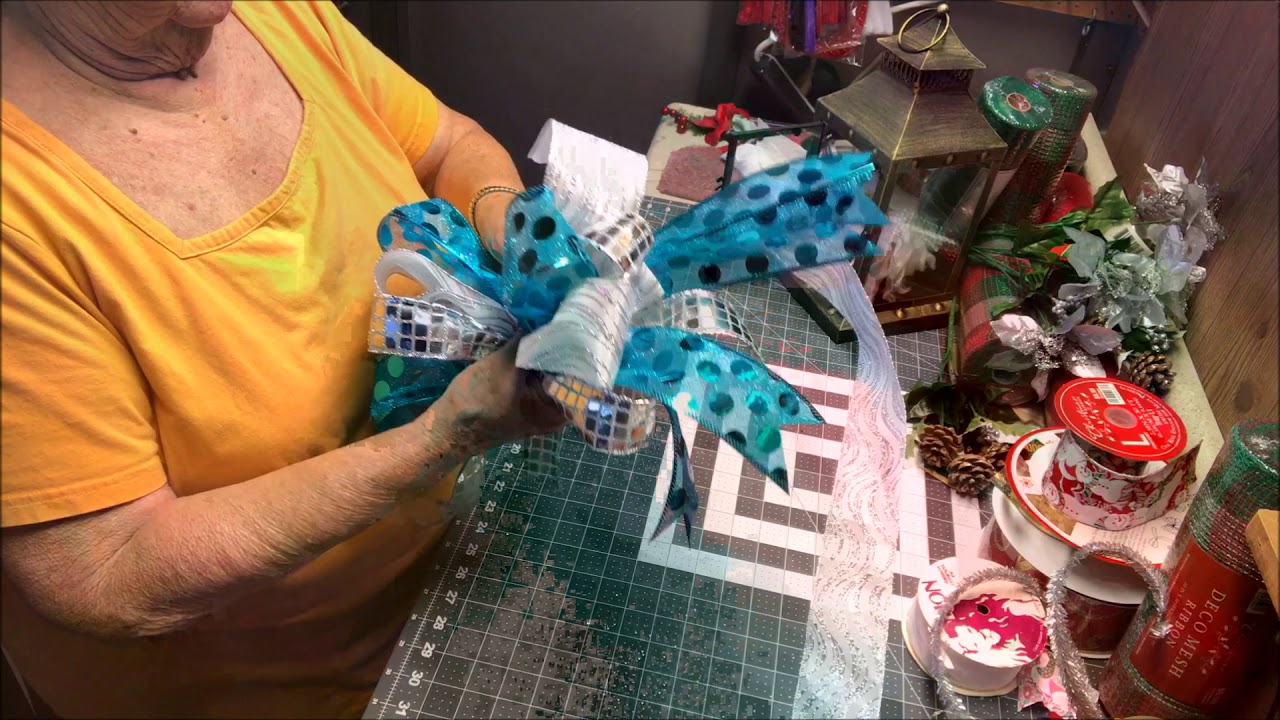 Christmas Decor #4 Lantern Topper with a Funky Bow