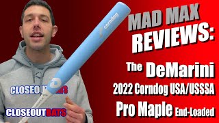 DeMarini Corndog End Loaded Slowpitch Pro Maple Wood Bat USA USSSA WTDXCCB22 2022