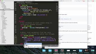 Recipe App Video 3 - Adding our nested Ingredients and Steps Models