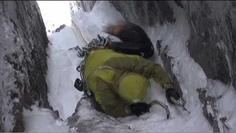 Dave MacLeod and Andy Turner climb Great Chimney on Ben Nevis