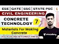 9:00 AM- Concrete Technology - Materials For Making Concrete | Civil Engg. by Sandeep Jyani Sir