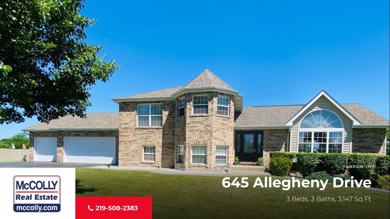 645 Allegheny Drive, Hebron, IN MLS 514509 McColly YouTube
