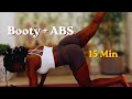 15 MIN Yoga Workout 🔥 Core &amp; Booty Burn (No Standing, Low Impact)