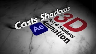 Real Shadows and 3D Text Animation (no plug-in) - Cast Shadows effect