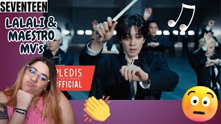 FIRST TIME REACTING TO SEVENTEEN 'LALALI' & 'MAESTRO' MV's!