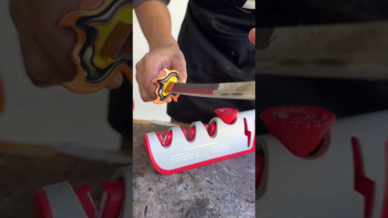 Sharpening mini katana with the ProEdge+