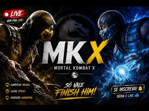 🔥 LIVE MORTAL KOMBAT X — COMBOS INSANOS E FATALITIES! ⚔️💀 #MKX #MortalKombatX
