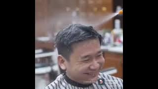 Potong rambut apa siram tanaman? sampai basah kuyup