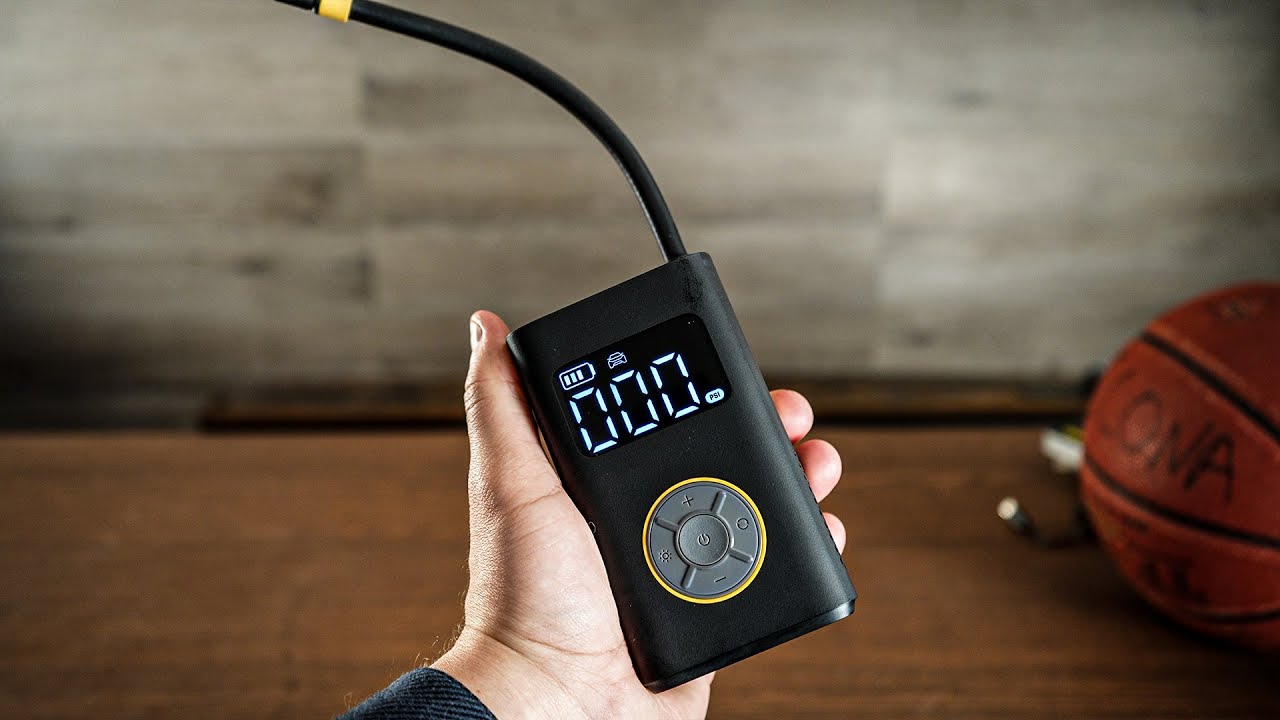 Compact portable inflator up to 150 psi - fits in your pocket - YouTube