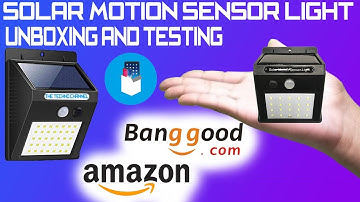 SOLAR AND MOTION SENSOR WALL LIGHT UNBOXING AND TESTING | THE TECHNO CHANNEL