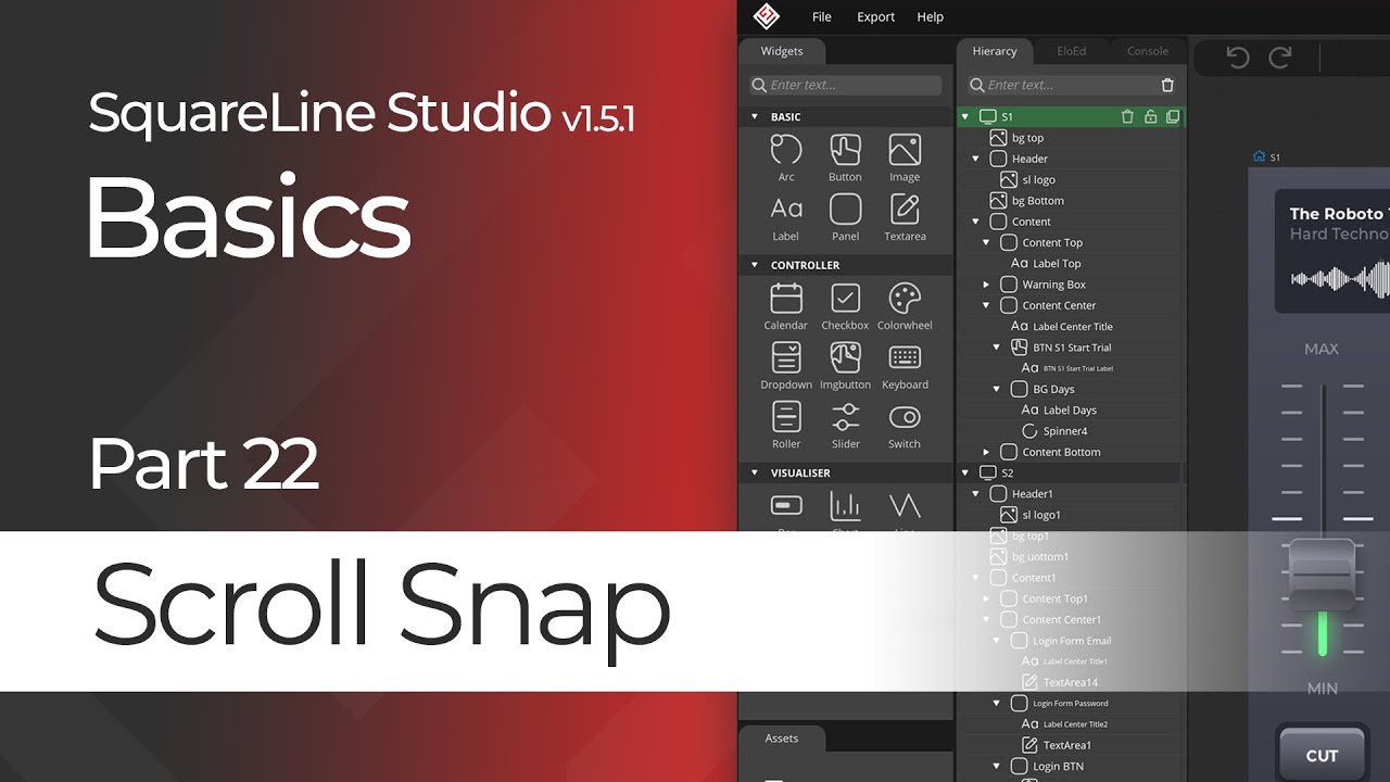 Scroll Snap | Basics Tutorial #22 | SquareLine Studio