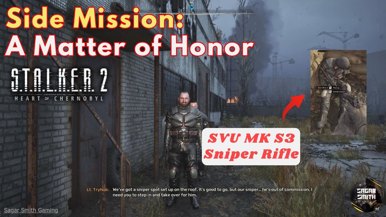 A Matter of Honor STALKER 2 Side Mission: SVU MK S3 Sniper Rifle, Tactical Helmet | Cooling Towers