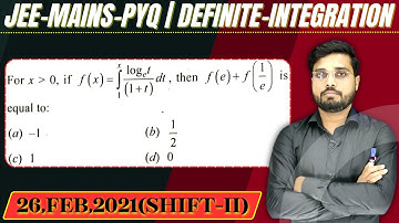 JEE Mains 2021 PYQ [26,FEB,2021(Shift-II)] || then find the velue || Definite Integration PYQ
