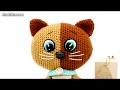 Амигуруми: схема Двухцветный котёнок. Игрушки вязаные крючком - Free crochet patterns.