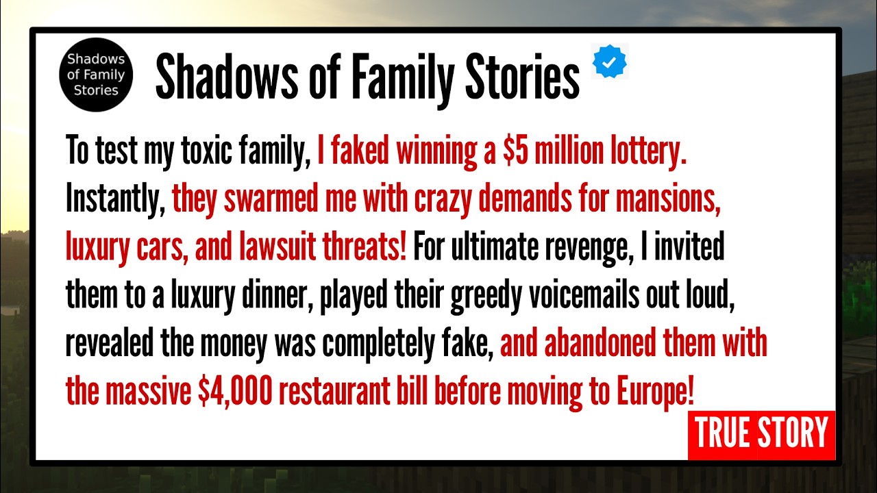 I Faked a $5 MILLION Lottery Win to Test My Toxic Family (Their Demands Were Insane!) 🤯