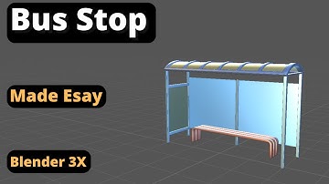 bus stop modeling in blender 3.4