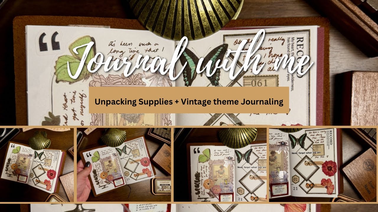 ASMR Journaling | Unpacking new stationeries + vintage journaling = pure creative joy 