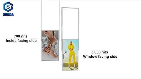 Double-Sided High Brightness Hanging-Mounted Window Display in White