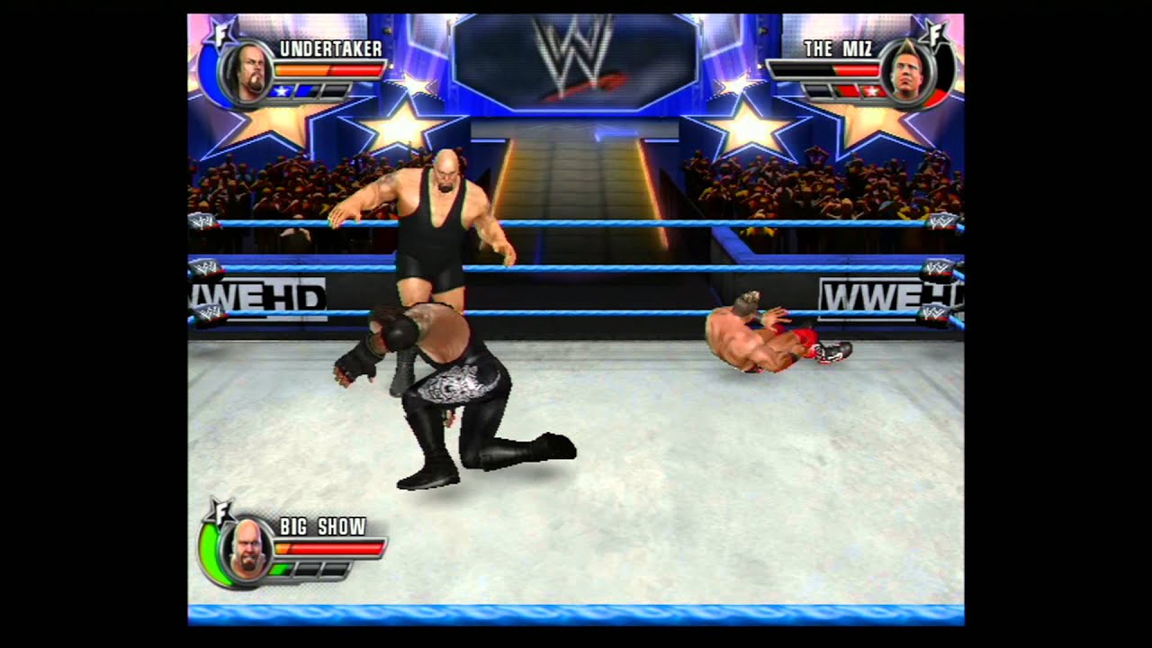 Undertaker vs Big Show vs Miz WWE All Stars Wii YouTube