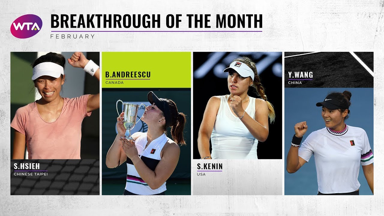 wimbledon femme Breakthrough Player of the Month finalists | February 2019