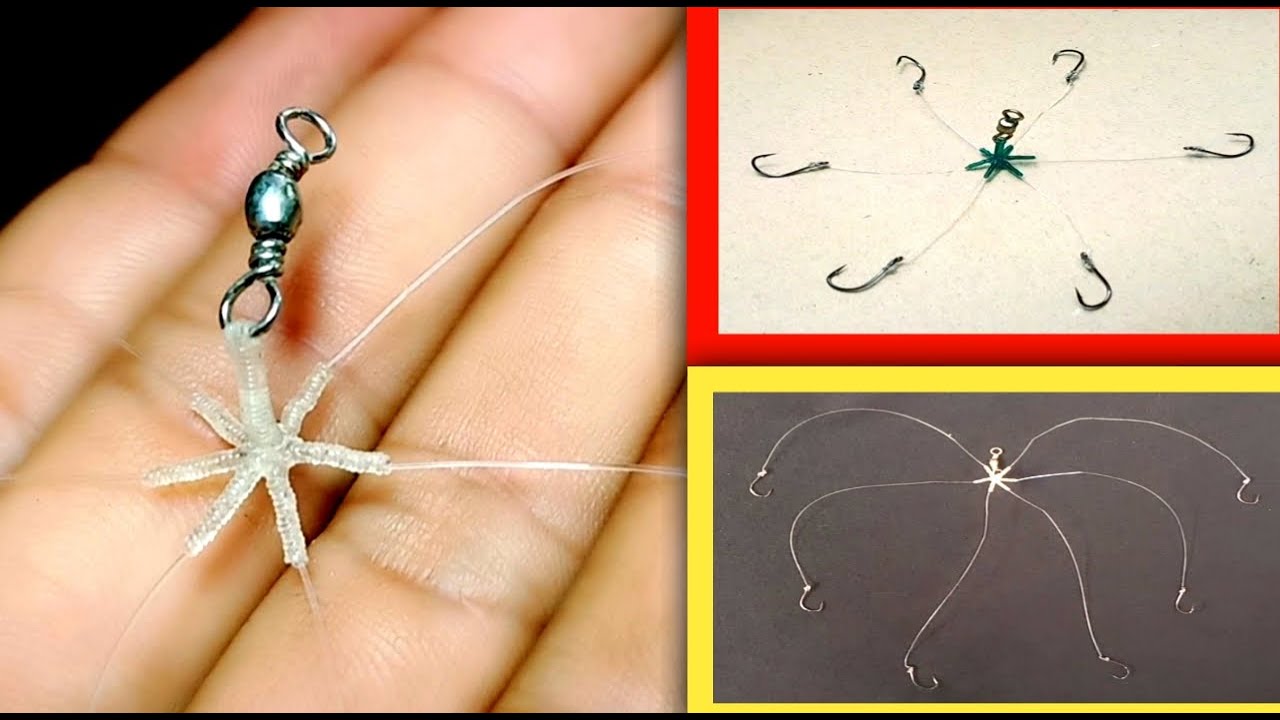 rangkaian pancing gombyok cabang 6 (ENAM) rapi dan tidak mudah kusut cocok untuk belanak tawes bader