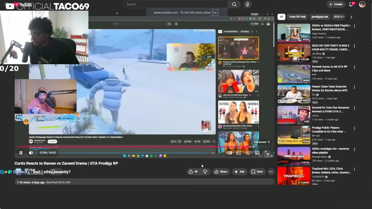 Taco Reacts to Ramee vs Zaceed Drama, OTT on Zolo | Prodigy RP | GTA RP | CG