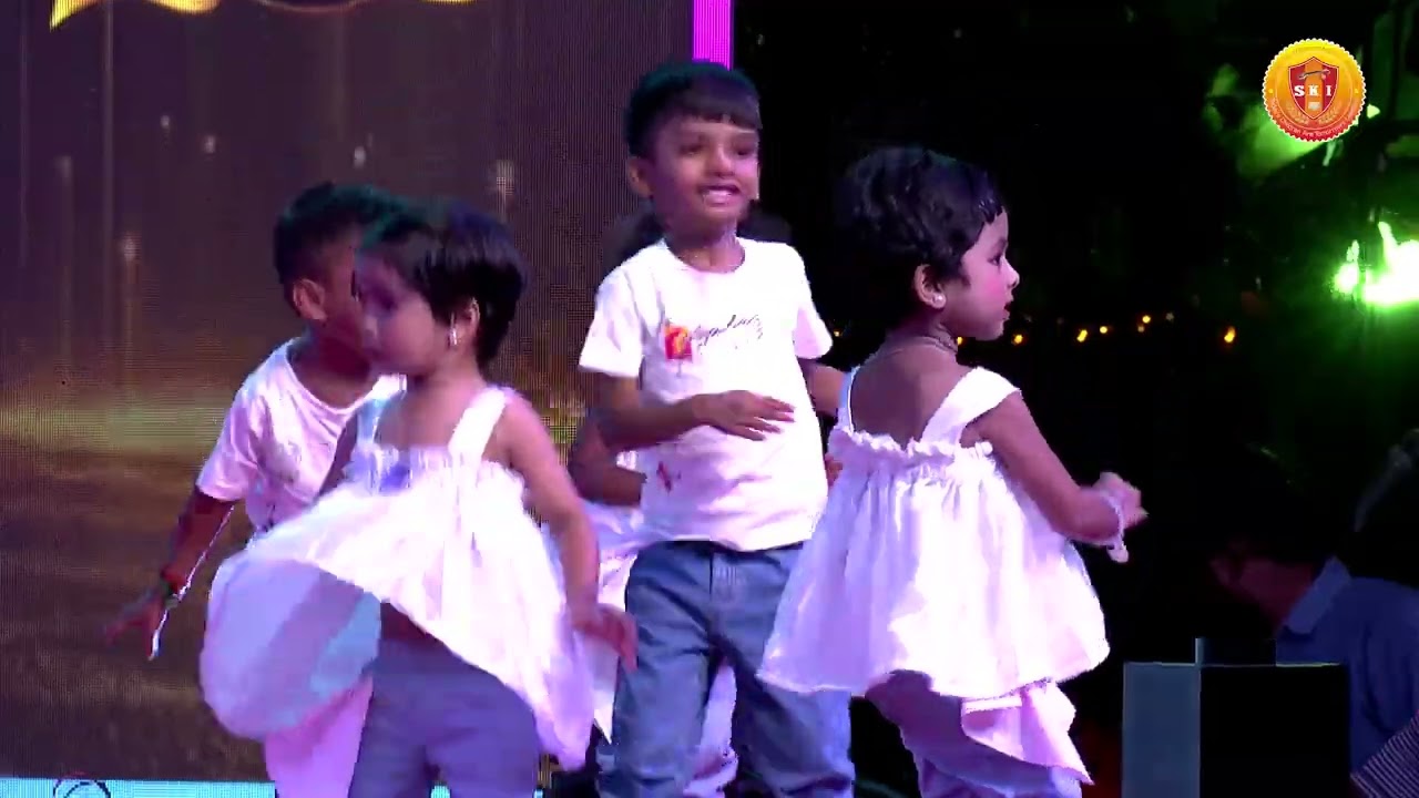The fusion dance by LKG students is a charming blend of cultures and rhythms
