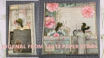 JOURNAL FROM ONE SHEET OF 12X12 PAPER ~ USING UP OUR 12X12 PAPERS