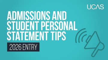Admissions and student personal statement tips | 2026 UCAS applications