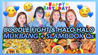 BOODLE FIGHT + HALO-HALO MUKBANG (TITA MAY ANSWERS SLAMBOOK QUESTIONS) with Mommy Myra and Tita Baby