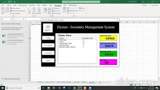 IM/2016/007 VBA Mini Project (Inventory Management System for Elysian) Guide