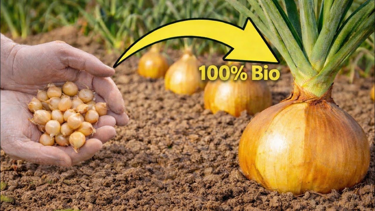 Вот как вырастить крупный и здоровый лук из шнитт-лука — 100% органический метод.