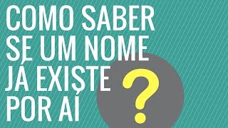 NAMECHECKR: Saiba Se um Nome Para Seu Projeto Já Existe em Vários Locais