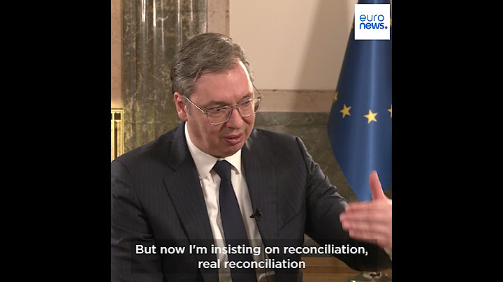 "I'm insisting on reconciliation, real reconciliation", says Vučić