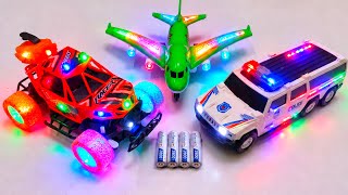 Unboxing R/C 3D Lights Climbing Car and Rc 3D Lights Aerobus Aeroplane Airbus A38O | Police Car