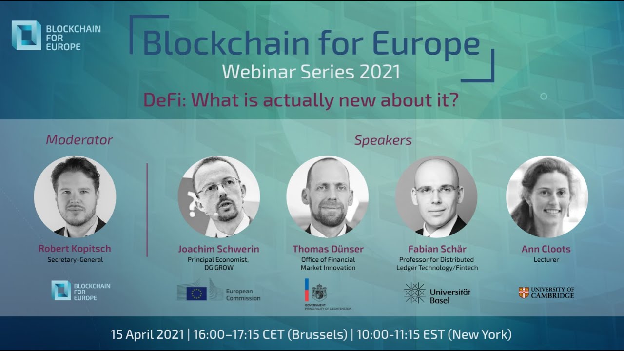 Blockchain4Europe WEBINAR: DeFi – What is actually new about it? – Impuls  Liechtenstein
