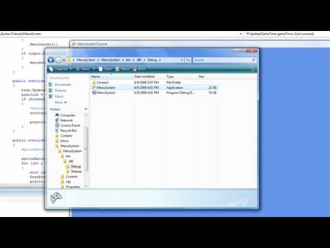 XNA AT Tutorial 10 - Menu System Part 7