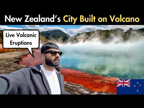 Exploring New Zealand's City Built On Volcano | Live Volcanic & Hot Water Eruptions | Rotorua