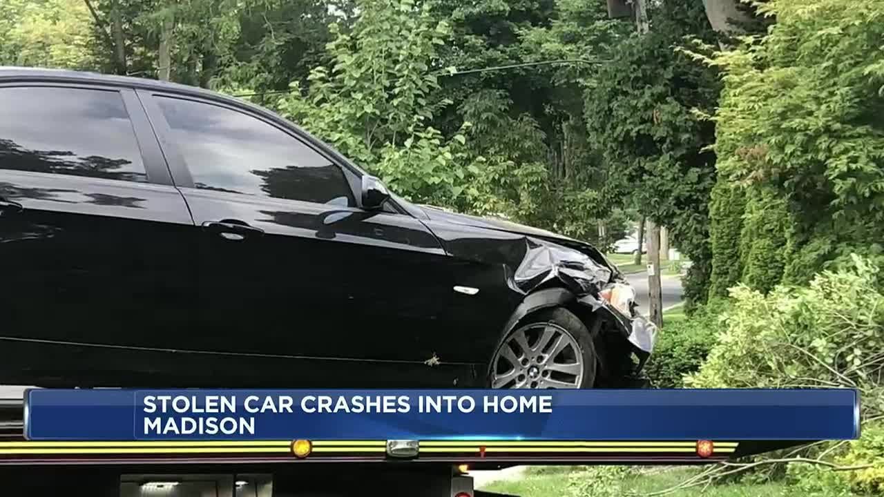 Driver of stolen car trying to avoid police crashes into Madison home ...