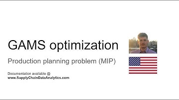Production planning in GAMS with mixed integer programming