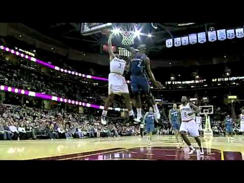 John Wall hard block on Ramon Sessions fastbreak l...