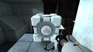 Rare footage From Portal of Chell making a sound!!