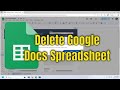 How to Delete Google Docs Spreadsheet [Guide]