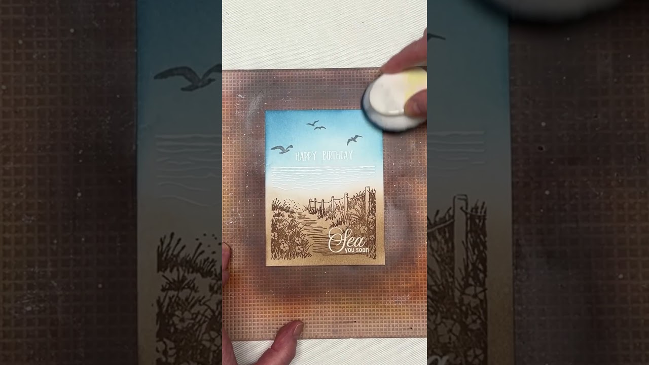 Простая и лаконичная поздравительная открытка на морскую тематику | Набор штампов Pajama Crafter ...