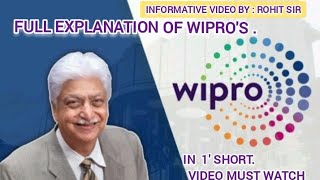 History of Wipro | All things of Wipro limited | what is wipro commitment ? How is Azim Premji ?
