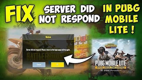 Fix server connection error please login 1 \\ pubg lite server error problem fix kaise Karen