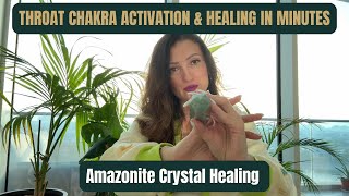 Amazonite Throat Chakra Activation &amp; Healing in Minutes 🗣️ Speak Your Truth &amp; Set Boundaries 