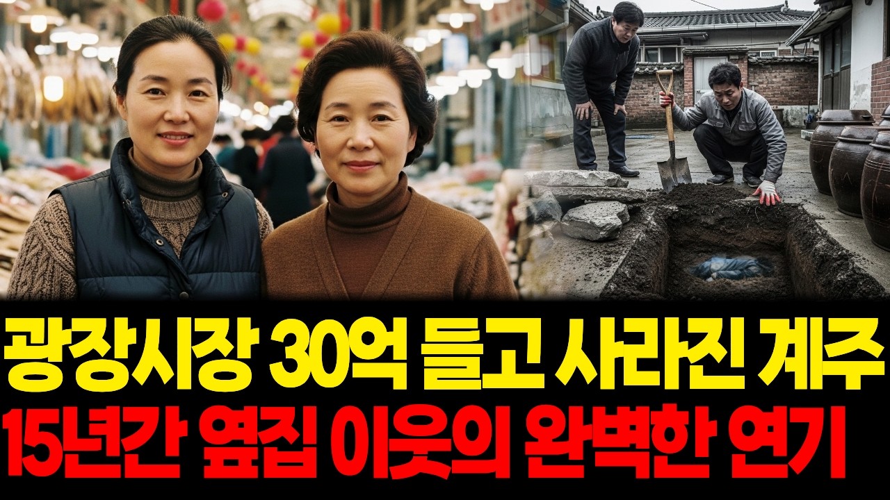1997년 광장시장 계주 30억 들고 설날 증발, 15년 후 옆집 장독대에서 발견된 장부...