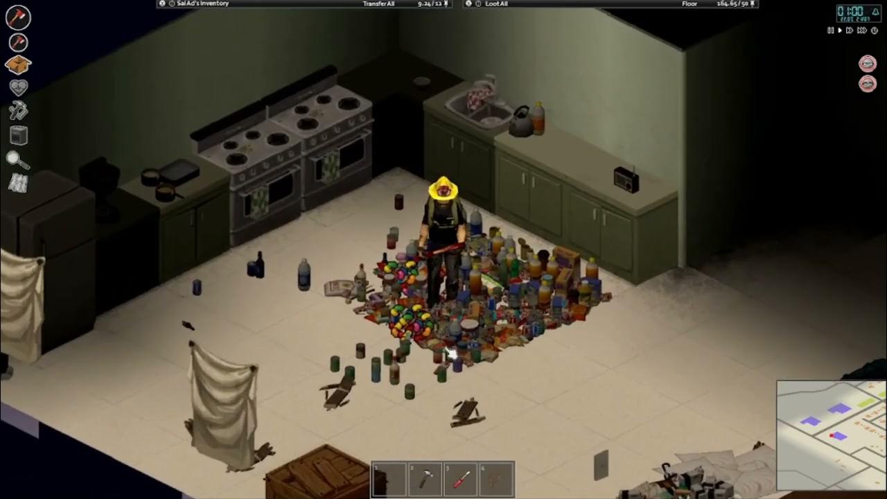 PZ before and after organizing in Project Zomboid YouTube