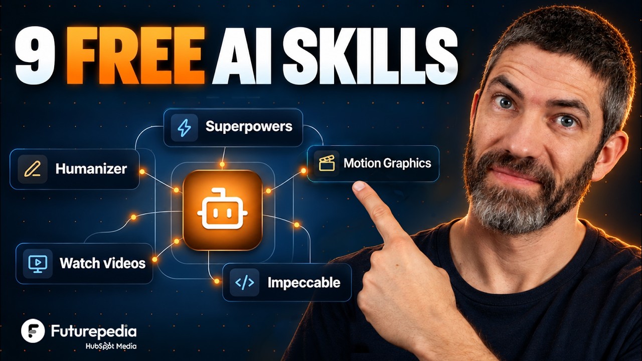 Video thumbnail for 9 Free AI Agent Skills You NEED to Install Now